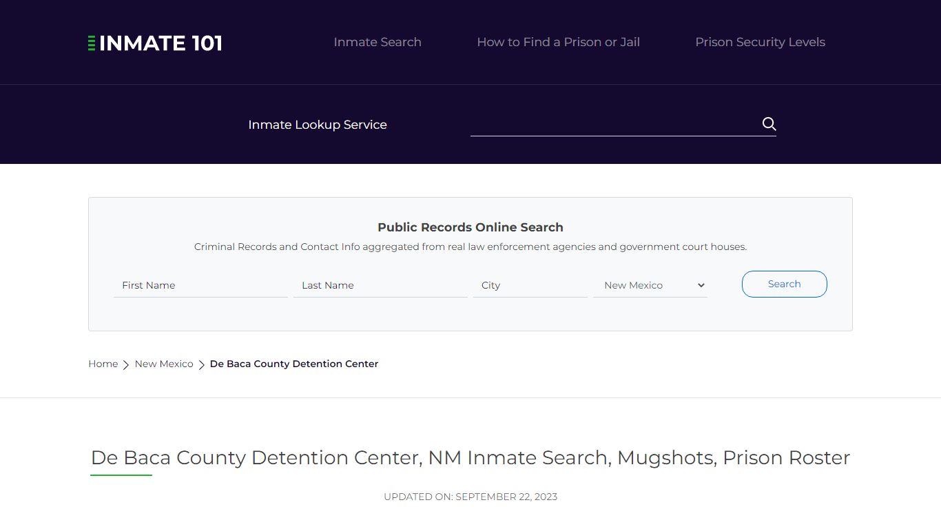 De Baca County Detention Center, NM Inmate Search, Mugshots, Prison ...